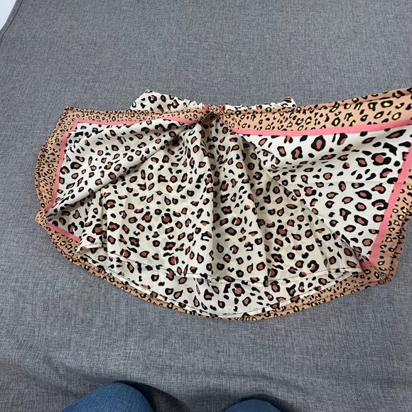 MOD On Trend Cheetah Strapless Top Small Ivory Brown Black Elastic Brand New - Picture 11 of 12